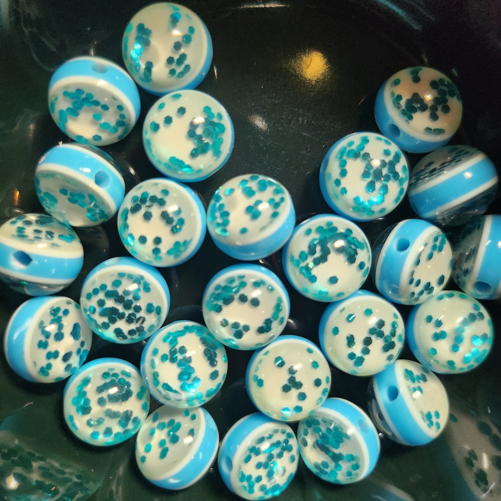 Blue and White Beads for Arts & Crafts